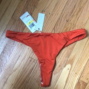 NWT Voda Swim High Leg Scoop Cheeky Bottom, M